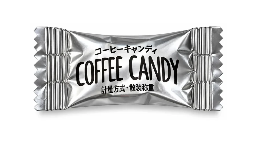Coffee flavour candy wrapper